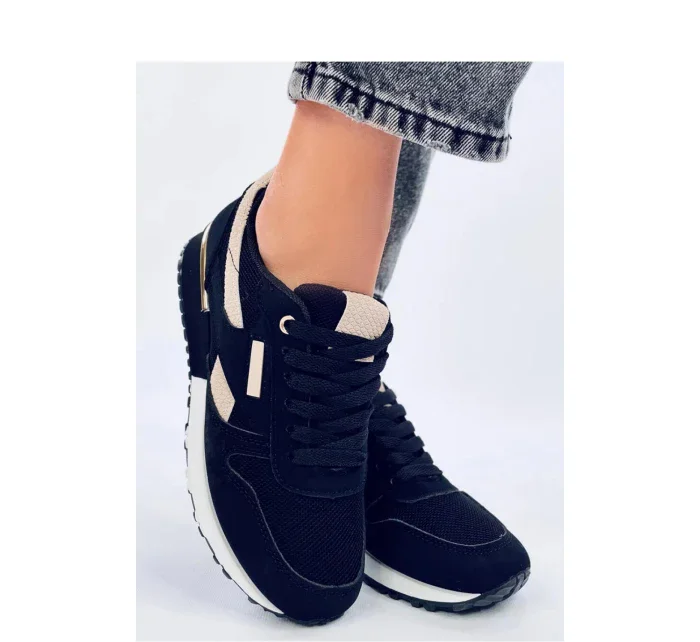 Dámská sportovní obuv model 19755478 Černá s béžovou - Inello