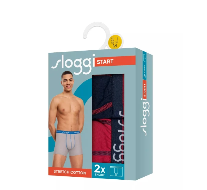 Pánske boxerky Start Short C2P box - červené M008 - SLOGGI