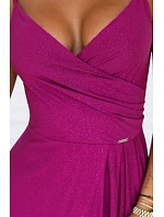 CHIARA večerní maxi šaty bez ramínek fuchsiová model 22210927 - numoco CHIARA večerní maxi šaty bez ramínek fuchsiová model 22210927 - numoco