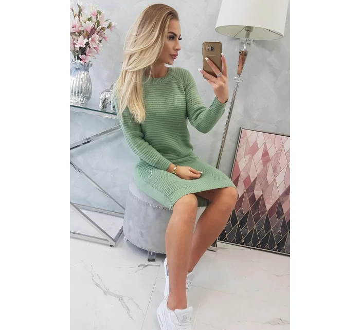 Svetr Šaty pruhované tmavě mátové