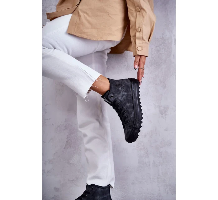 Dámské Tenisky Big Star Vysoké Zateplené Černé GG274069 Dámské Tenisky Big Star Vysoké Zateplené Černé GG274069