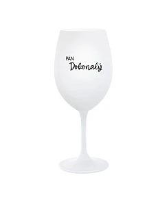 PÁN DOKONALÝ - bílá  sklenice na víno 350 ml