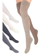 Dámske vlnené vysoké čižmy 089 sivé - Steven