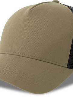 Atlantis Headwear Rapper Cotton-S 5-panelová truckerová čiapka 33.0260 khaki/čierna
