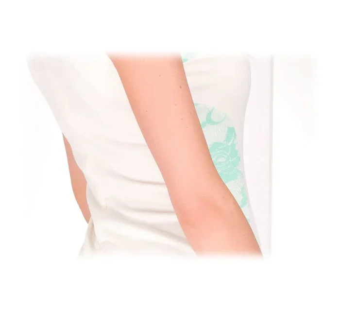 Dámske spoločenské šaty zdobené čipkou biele ecru - Biela - Numoco Dámske spoločenské šaty zdobené čipkou biele ecru - Biela - Numoco