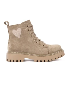 Klasické kotníčkové boty hnědé dámské platforma