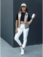 Dámská prošívaná vesta se stojáčkem camel Dstreet model 21979254 - FashionStreet Dámská prošívaná vesta se stojáčkem camel Dstreet model 21979254 - FashionStreet