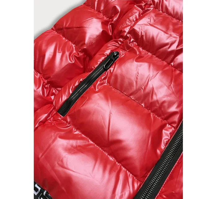 METALICZNA KURTKA DAMSKA Z KAPTUREM CZERWONA model 21243049 - SPEED.A METALICZNA KURTKA DAMSKA Z KAPTUREM CZERWONA model 21243049 - SPEED.A