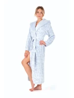 Dámsky župan Flora s kapucňou 3956 Patterned Ice Blue - Vestis Dámsky župan Flora s kapucňou 3956 Patterned Ice Blue - Vestis