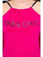 Tres Chic fuchsiové šaty