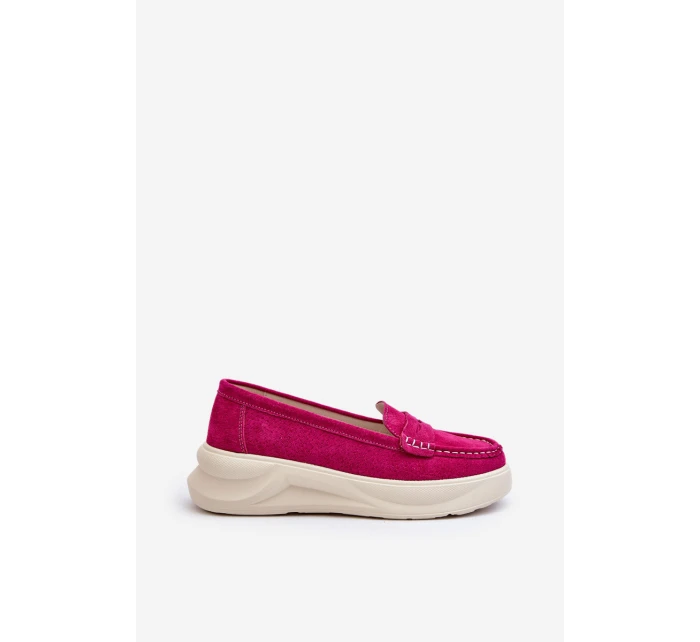 Zamszowe Damskie Mokasyny Fuksja Filidia Zamszowe Damskie Mokasyny Fuksja Filidia