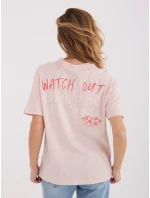 T shirt model 21795579 jasny różowy - FPrice