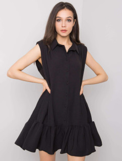 Čierne šaty s volánom Odelia RUE PARIS
