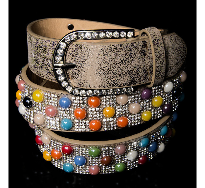Sexy hip belt with rhinestones and colorful beads