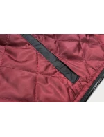 Čierno-červená pánska bunda bomber (AK95-1A) -Goodlooking