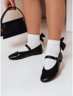 Dámske baleríny na zips ELLICAN black FashionStreet ZY0707