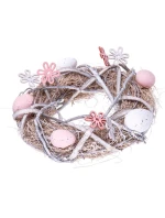 DEKORATÍVNA GIRLANDA ŠEDÁ PRIEMER 24CM