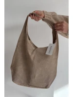 Semišová kožená kabelka - béžová Rilith Semišová kožená kabelka - béžová Rilith