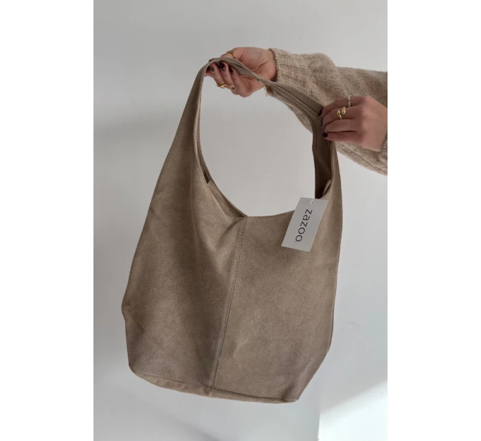 Semišová kožená kabelka - béžová Rilith Semišová kožená kabelka - béžová Rilith