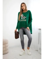 Dámska blúzka s orlom a zelenou farbou Canyon