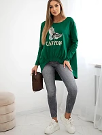 Dámska blúzka s orlom a zelenou farbou Canyon