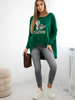 Dámska blúzka s orlom a zelenou farbou Canyon