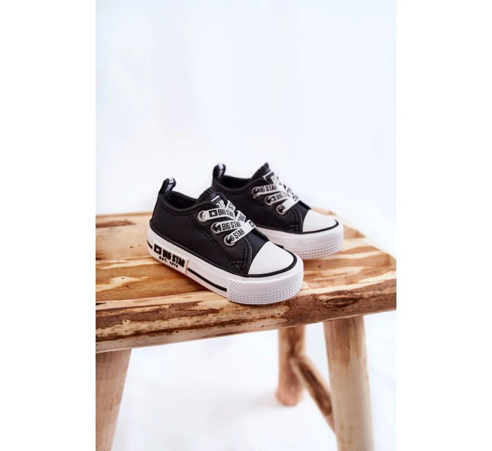 Dětské kožené tenisky BIG STAR model 21594816 Černý a bílý - Big Star Shoes