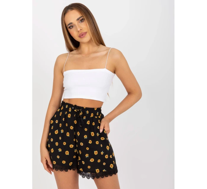 Šortky D73771M62233KA čierna