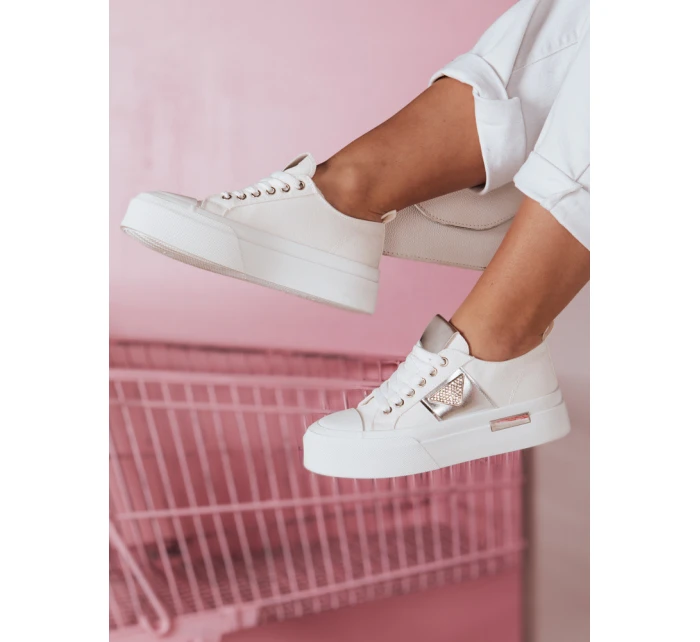 Dámske tenisky na platforme TRENDIS white FashionStreet ZY0703 Dámske tenisky na platforme TRENDIS white FashionStreet ZY0703