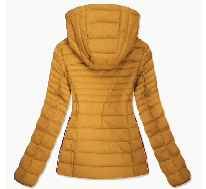 Žlutá dámská prošívaná bunda se vsadkami model 9063236 - Libland