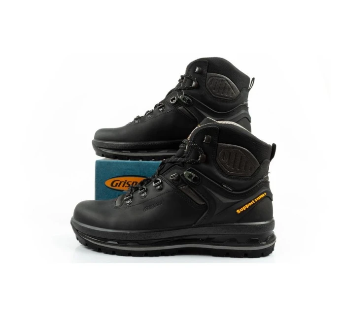 model 21479888 Nero pánské trekové boty kožené nepromokavé kotníkové boty - Grisport
