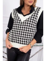 Svetr bez rukávů v barvě model 21755726 ecru - K-Fashion Svetr bez rukávů v barvě model 21755726 ecru - K-Fashion