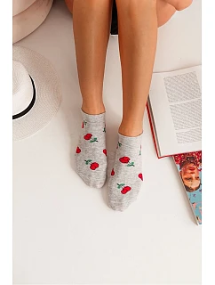 Dámské Kotníkové Ponožky model 22045017 Šedé - Milena