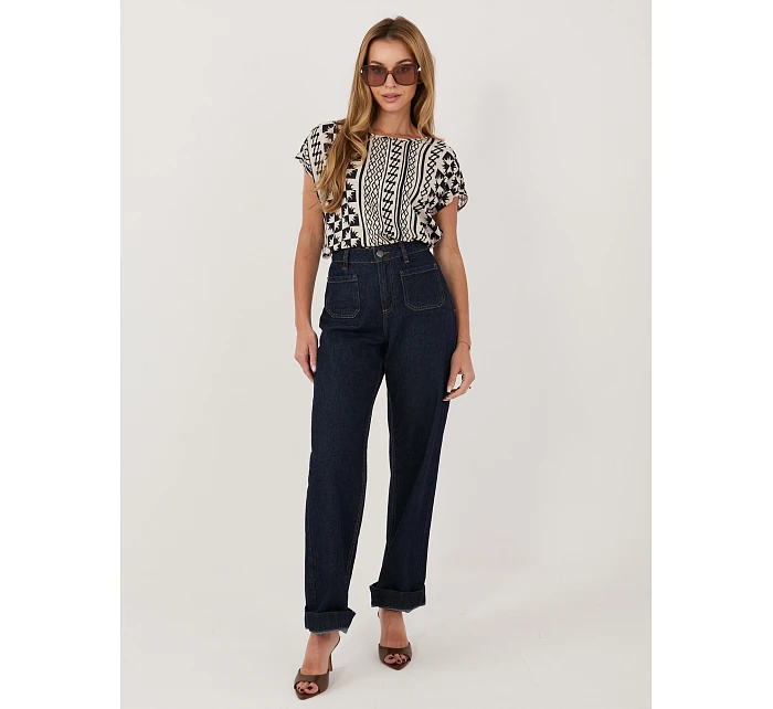 Blúzka D73771AG10978AA tmavomodrá