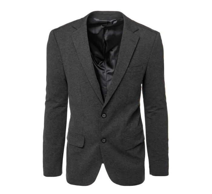 Pánske jednoradové sivé sako FashionStreet MX0624 Pánske jednoradové sivé sako FashionStreet MX0624