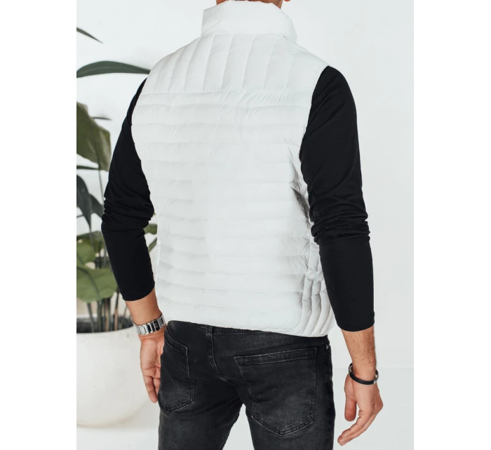 Pánská prošívaná bílá vesta Dstreet model 21991581 - FashionStreet Pánská prošívaná bílá vesta Dstreet model 21991581 - FashionStreet