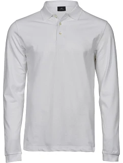 TJ Pánské elastické piqué polo s dl. rukávem 18. white model 22497389 - Tee Jays