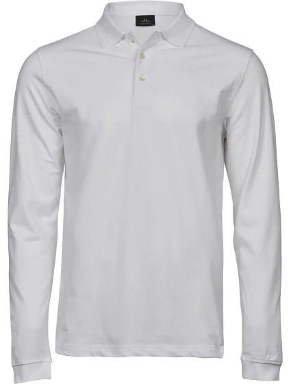 Tee Jays TJ 1406 Pánske elastické polo tričko s dlhým rukávom z piké 18.1406 biele Tee Jays TJ 1406 Pánske elastické polo tričko s dlhým rukávom z piké 18.1406 biele