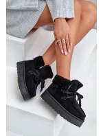 Śniegowce Damskie Na Platformie Z Futerkiem Typu Branek Czarne Ciabellae Śniegowce Damskie Na Platformie Z Futerkiem Typu Branek Czarne Ciabellae