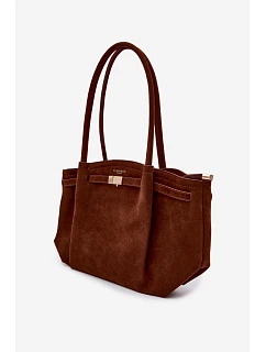 Shopper kabelka z eko semiše Camel Elleea