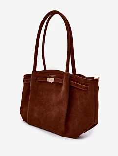 Shopper kabelka z eko semiše Camel model 22111636 - Flora&Co
