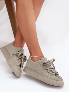 Dámske zdobené tenisky Calissea - zelené