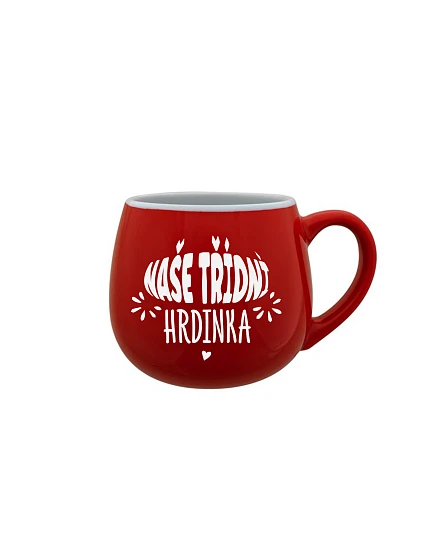 OUR CLASS MUG - červený keramický hrnček 300 ml