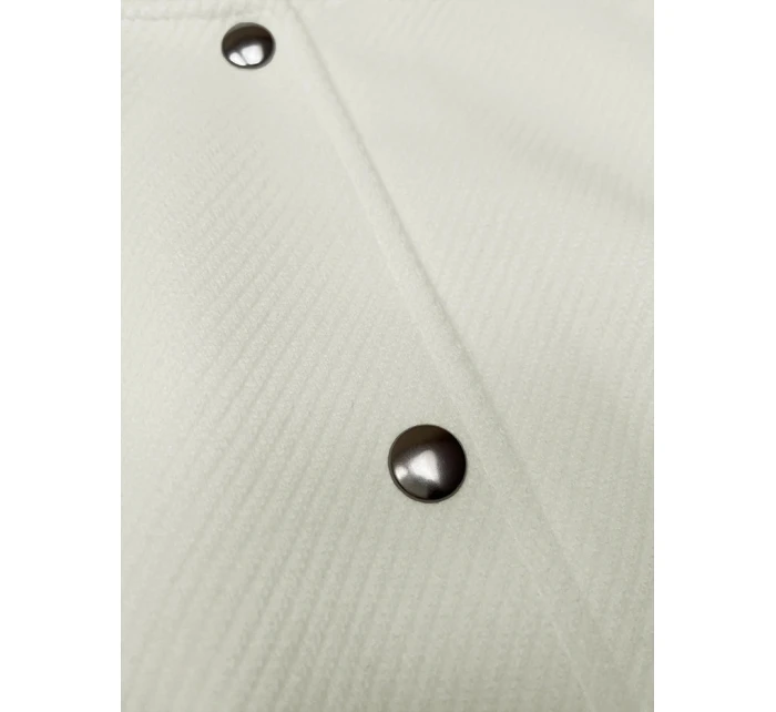 Vlnená bunda bomber (15687) ecru - Goodlooking