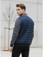 Kurtka męska przejściowa pikowana granatowa model 22013986 - FashionStreet