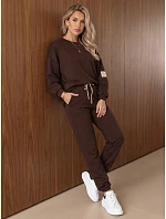 Dámská tepláková souprava v čokoládově hnědé barvě FashionStreet AY1236 Dámská tepláková souprava v čokoládově hnědé barvě FashionStreet AY1236