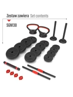 HMS SGN130 Sada závaží 6v1 (činka, činky a kettlebell) 30 kg