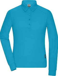 JN Dámské pracovní piqué polo s dlouhým rukávem 02. turquoise model 22533441 - Daiber
