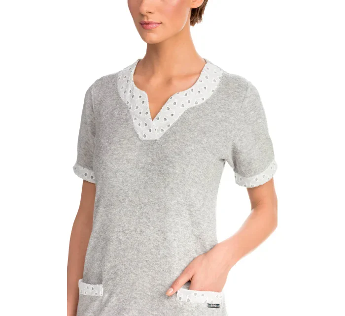 Vamp - Pohodlné jednofarebné froté šaty 14535 - Vamp Vamp - Pohodlné jednofarebné froté šaty 14535 - Vamp