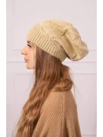 Dámska čiapka Ingrid K371 beige Dámska čiapka Ingrid K371 beige